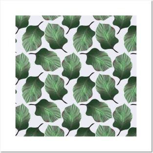 Tropical Leaves Pattern in Green Posters and Art